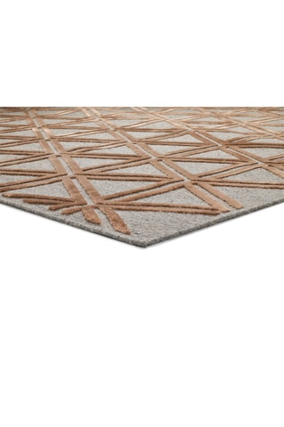 Tapete em lã Acobreado e cinzento