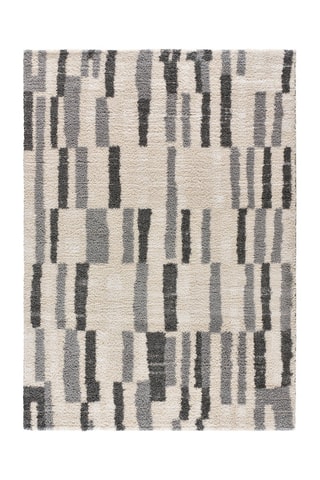 Tapis en toile de jute Enya - Beige et gris