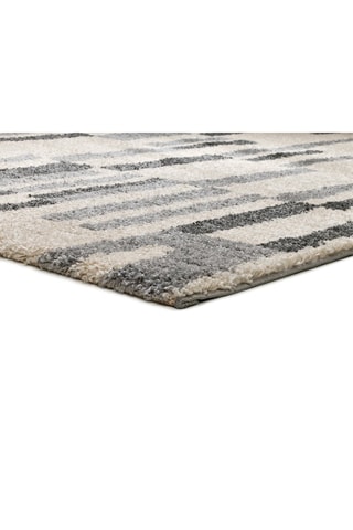 Tapis en toile de jute Enya - Beige et gris