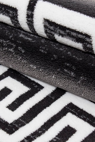 Tapis Miami - Anthracite et blanc