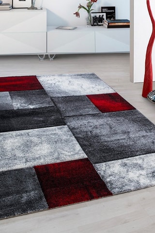 Tapis Hawaii - Rouge et anthracite