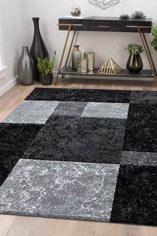 Tapis Hawaii - Noir et gris