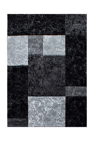 Tapis Hawaii - Noir et gris