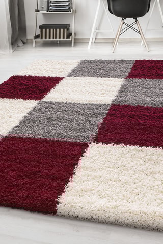 Tapis Life - Rouge et crème