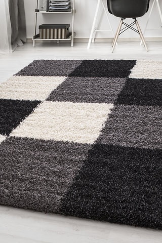 Tapis Life - Noir et gris
