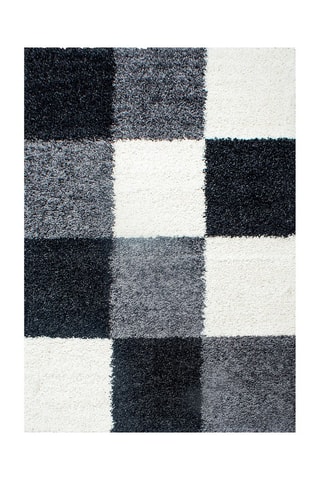 Tapis Life - Noir et gris