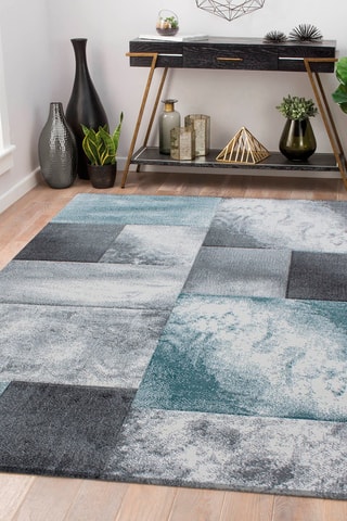 Tapis Hawaï - Bleu et gris