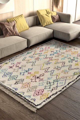 Tapete Yebel Branco e amarelo