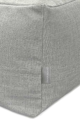 Pouf  - Argenté - En polyester