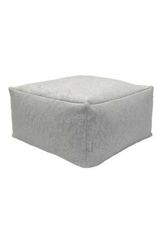 Pouf  - Argenté - En polyester
