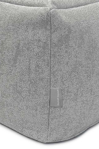 Pouf  - Argenté - En polyester