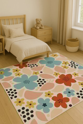 Tapis Happy - Rose poudré