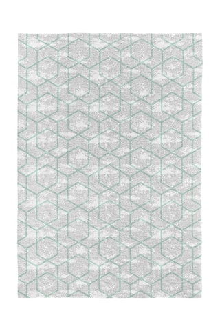 Tapis  - Gris foncé et vert clair - 80 x 150 cm