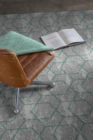 Tapis  - Gris foncé et vert clair - 80 x 150 cm