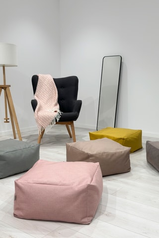 Pouf  - Moutarde - En polyester