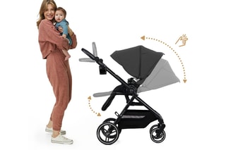 Kinderwagen Yoxi - Vanaf de Geboorte - Tot 22 kg - Grijs