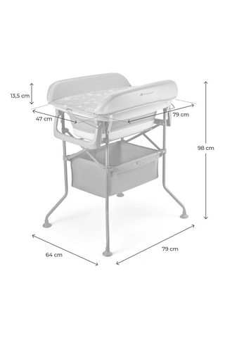 Bad met Aankleedtafel Bubbly - Vanaf de Geboorte - T/m 11 kg - Grijs
