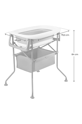 Bad met Aankleedtafel Bubbly - Vanaf de Geboorte - T/m 11 kg - Grijs