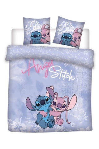 Juego de nórdico de algodón 80 hilos/cm² Stitch Lilo y Stitch Disney - Azul