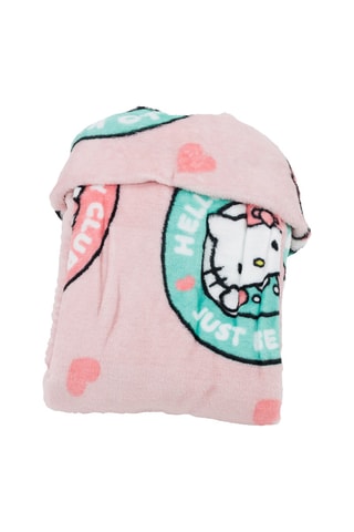 Manta con capucha infantil Hello Kitty - Rosa