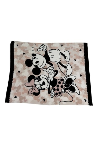 Manta Mickey y Minnie Disney - Beige y negro - 130 x 160 cm