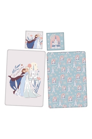 Juego de nórdico Elsa y Anna Frozen Disney - Gris y azul - 140 x 200 cm