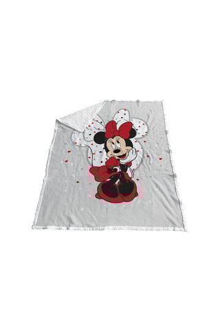 Manta Minnie Disney - Gris y rojo - 130 x 170 cm