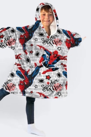 Poncho con capucha infantil Spider-Man Los Vengadores Marvel - Gris y rojo