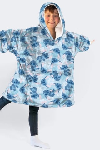 Poncho con capucha infantil Stitch Lilo y Stitch Disney - Azul
