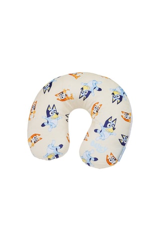 Almohada de viaje Bluey - Azul y naranja - 30 x 30 cm