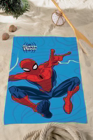 Toalla de playa Spider-Man Los Vengadores Marvel - Azul y rojo - 70 x 140 cm