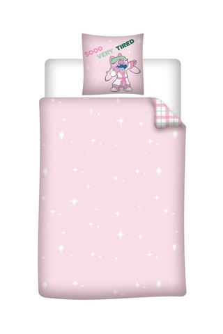 Juego de nórdico Stitch y Angel Lilo y Stitch Disney - Rosa