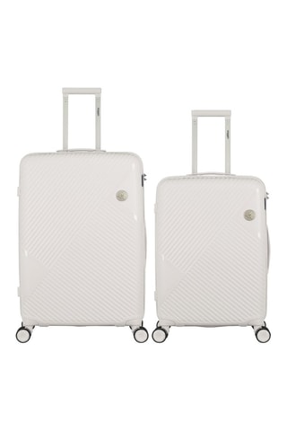 Valise semaine et valise grand volume Cassiopee (M/L) - Blanc - 63/73 cm
