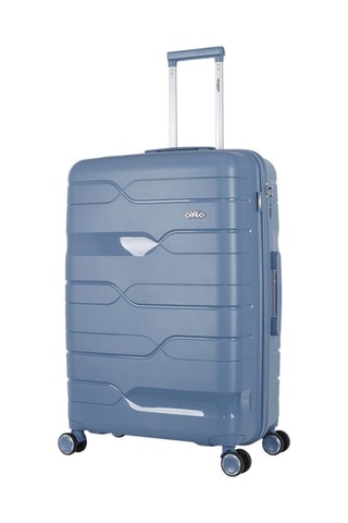 Valise grand volume (L) et vanity Pégase - Bleu-gris - 75/35 cm