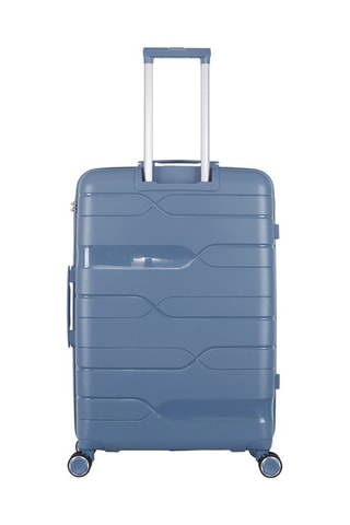 Valise grand volume (L) et vanity Pégase - Bleu-gris - 75/35 cm