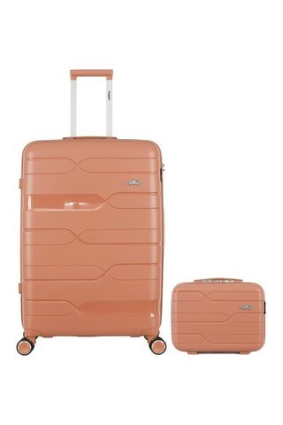 Valise grand volume (L) et vanity Pégase - Vieux rose - 75/35 cm