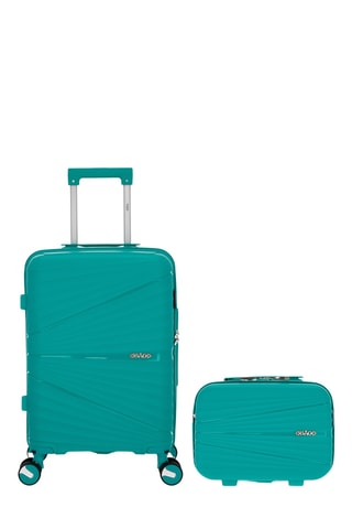 Valise cabine et vanity Vela (S/W) - Vert - 55/35 cm