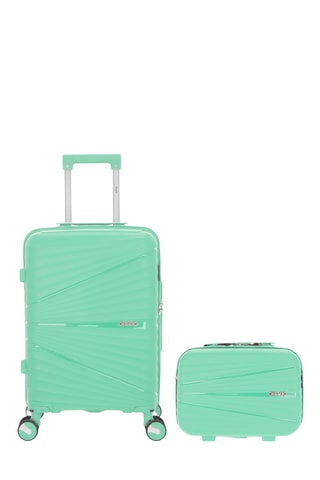 Valise cabine et vanity Vela (S/W) - Vert clair - 55/35 cm