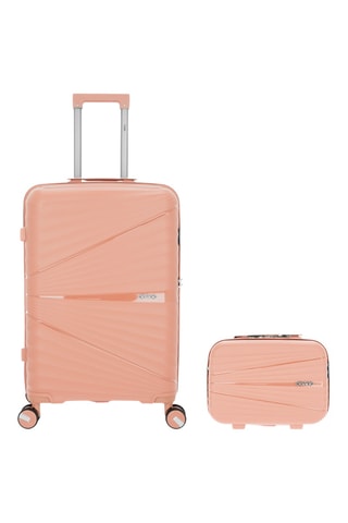 Valise semaine et vanity Vela (M/W) - Rose clair - 65/35 cm