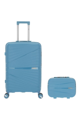 Valise semaine et vanity Vela (M/W) - Bleu clair - 65/35 cm