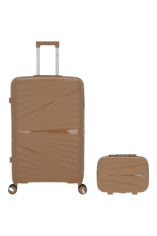 Grote Trolley en Beautycase Vela (L/W) - Taupe - 75/35 cm