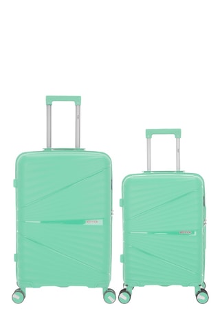 Valise cabine et valise semaine Vela (S/M) - Vert clair - 55/65 cm