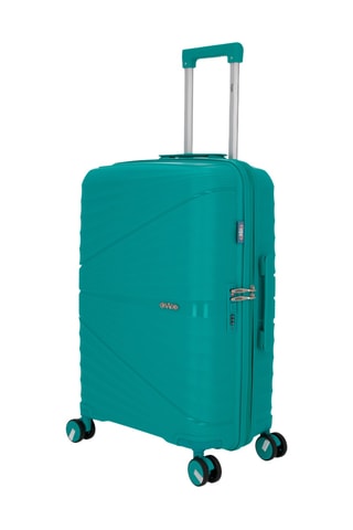 Set van 2 Trolleys en Beautycase Vela (S/M/W) - Groen - 55 / 65 / 35 cm