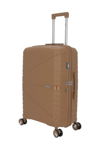 Set van 2 Trolleys en Beautycase Vela (S/M/W) - Taupe - 55 / 65 / 35 cm