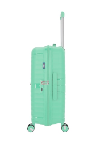 Set van 2 Trolleys en Beautycase Vela (S/M/W) - Lichtgroen - 55 / 65 / 35 cm