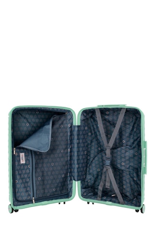 Set van 2 Trolleys en Beautycase Vela (S/M/W) - Lichtgroen - 55 / 65 / 35 cm