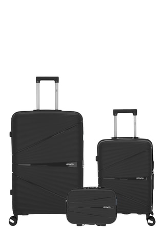 Set van 2 Trolleys met Beautycase Vela (S/L/W) - Donkergrijs - 55 / 75 / 35 cm
