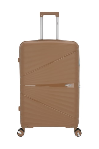 Set van 2 Trolleys en Beautycase Vela (M/L/W)- Taupe - 65 / 75 / 35 cm