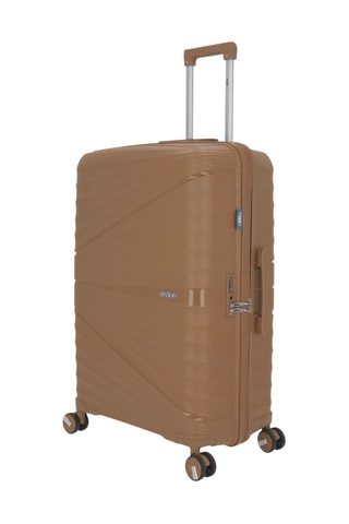 Set van 2 Trolleys en Beautycase Vela (M/L/W)- Taupe - 65 / 75 / 35 cm