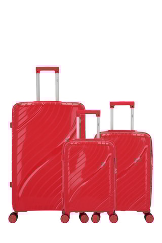 Set de 3 valises Lyra (XS/S/L) - Rouge - 51/55/75 cm